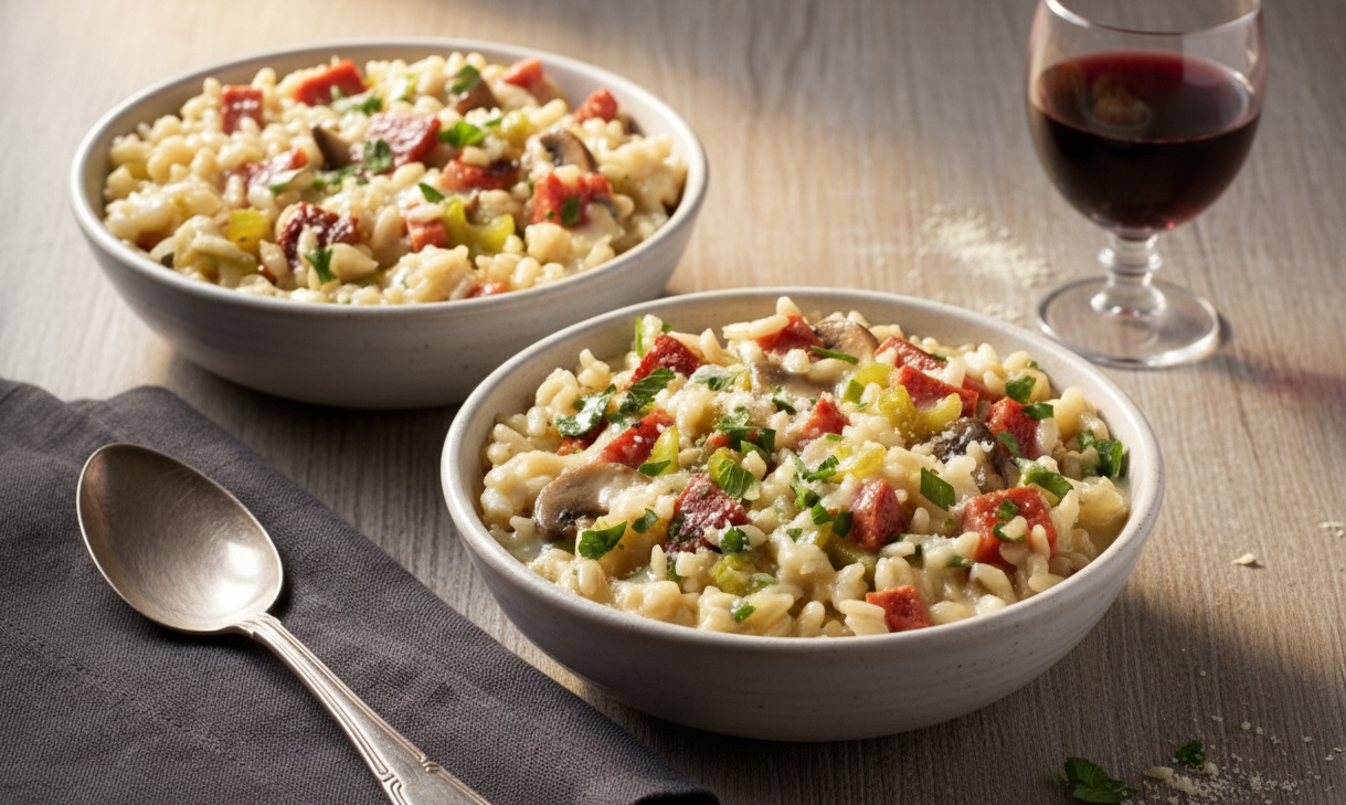 Salami & Mushroom Risotto: The Ultimate Cosy Weekend Comfort