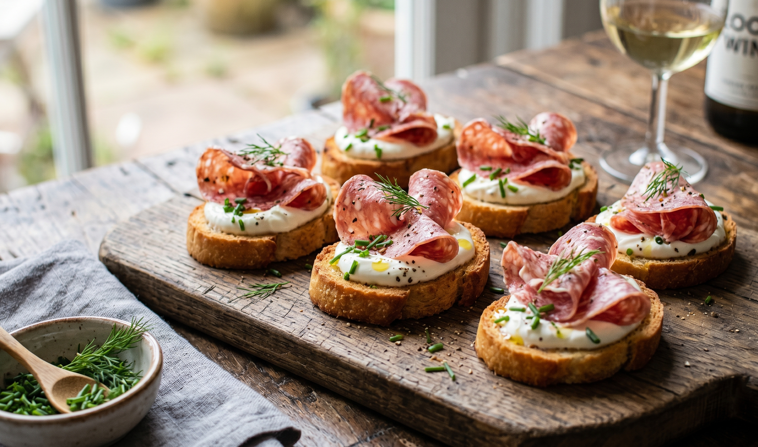 Small Plate. Big Presence: Beef & Horseradish Crostini with Crème Fraîche